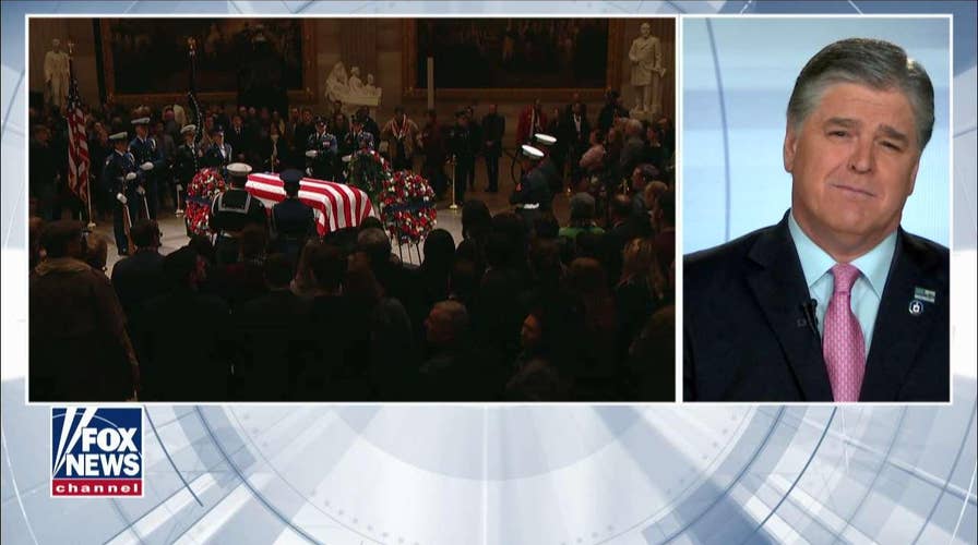 Hannity: Mainstream Media Using Bush 41's Death to Bash Trump Is 'Sad, But Not Surprising'