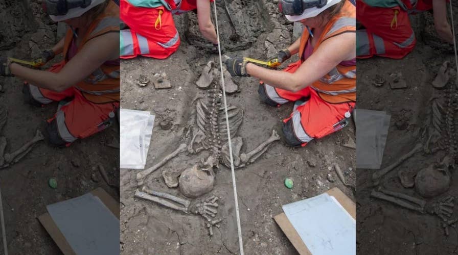Medieval skeleton unearthed in London wearing 'expensive' leather boots