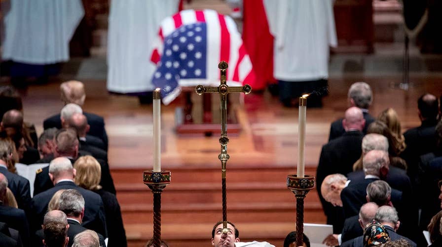 Family, friends, dignitaries pay final respects to Bush 41