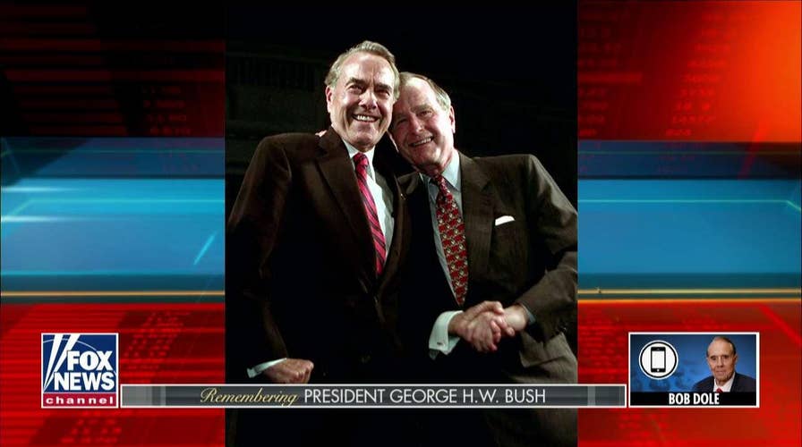 Bob Dole Recalls Saluting Bush Casket