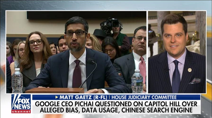 'Glaring Us Right in the Eye': Gaetz Says Google Employee Chatrooms Discussed Conservative Media Suppression