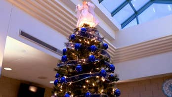 Indiana county installs blue Christmas tree in honor of officers killed in the line of duty
