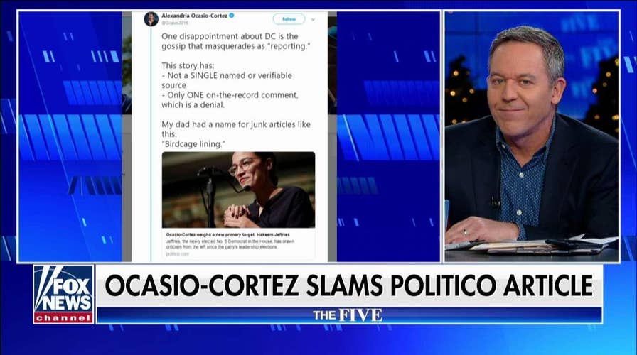 Greg Gutfeld Reacts to Ocasio Cortez Ripping Politico
