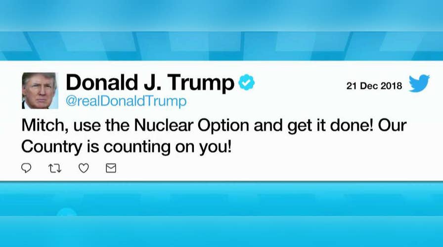 President Trump tells Senate to use nuclear option to pass spending bill that includes funding for border wall