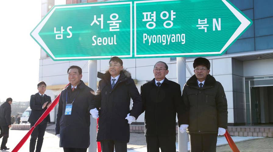 North and South Korea break ground on railway project to link two countries