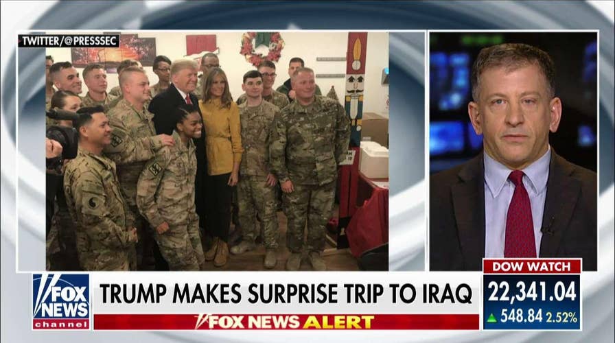 Trump, First Lady Make Surprise Visit to Troops in Iraq for Holiday Season