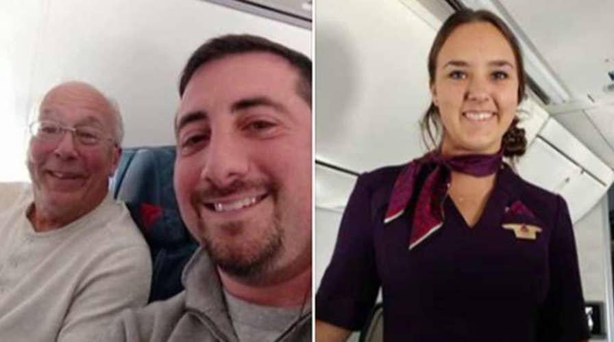 Dad flies around the country on Christmas Day to spend holiday with flight attendant daughter