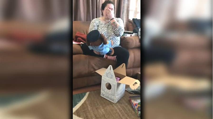 California mother of fallen officer gifted teddy bear with son's voice for Christmas