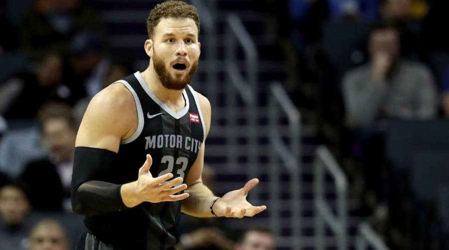NBA star Blake Griffin uses tablet to argue call with referee