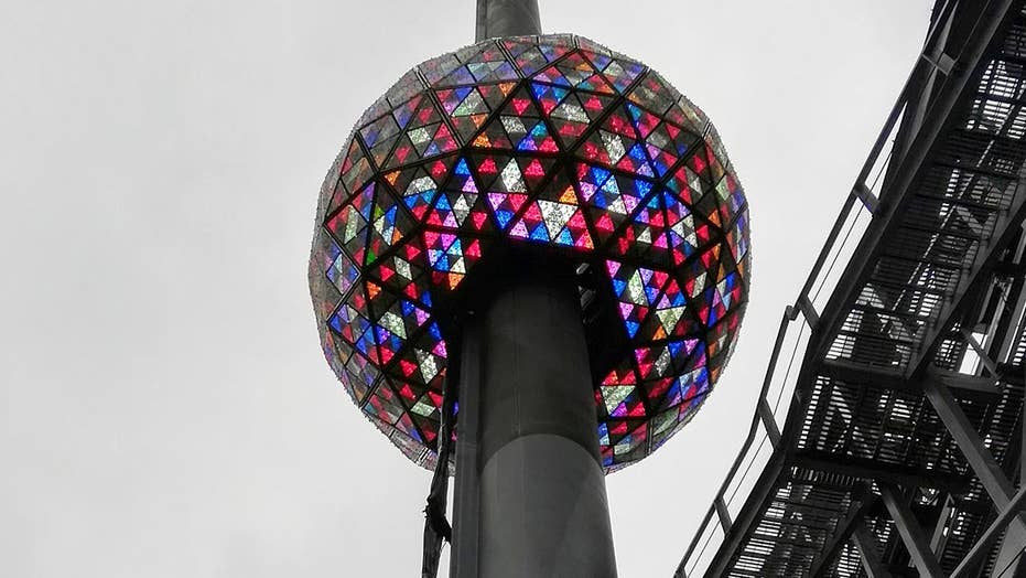 'Fox &amp; Friends' gets a firsthand look at the Times Square Ball made from 2,688 Waterford Crystal panels