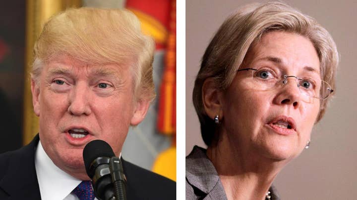 President Trump takes swipe at Sen. Warren over possible 2020 run