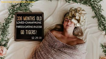 Woman's '336 month' birthday photo shoot goes viral