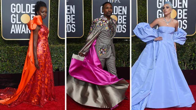 For Hollywood's elite, the Golden Globes red carpet is all about designer threads and big fashion statements
