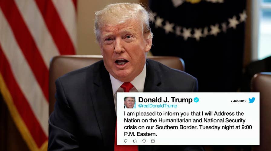 President Trump to address nation on 'humanitarian and national security crisis' on the Mexican border