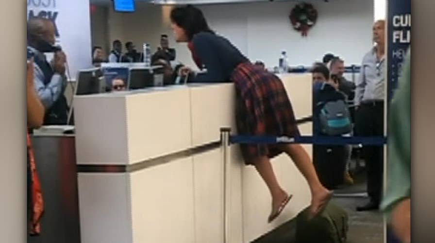Woman has meltdown at Florida airport after her flight was canceled