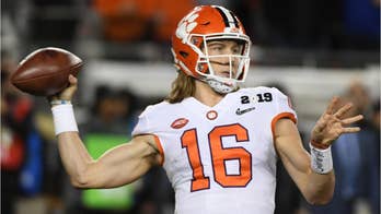 Clemson quarterback Trevor Lawrence seen shoving player during intramural basketball game