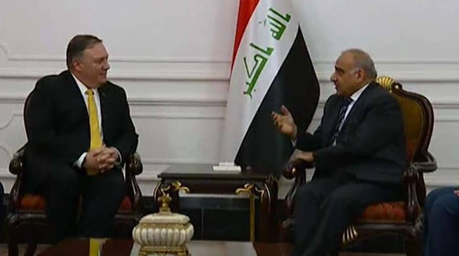 Secretary of State Pompeo makes unannounced stop in Iraq during 9-day tour of Middle East