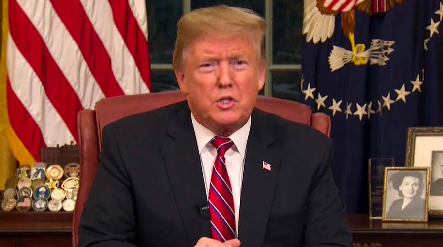 President Trump makes case for border wall funding in prime-time Oval Office address to the nation