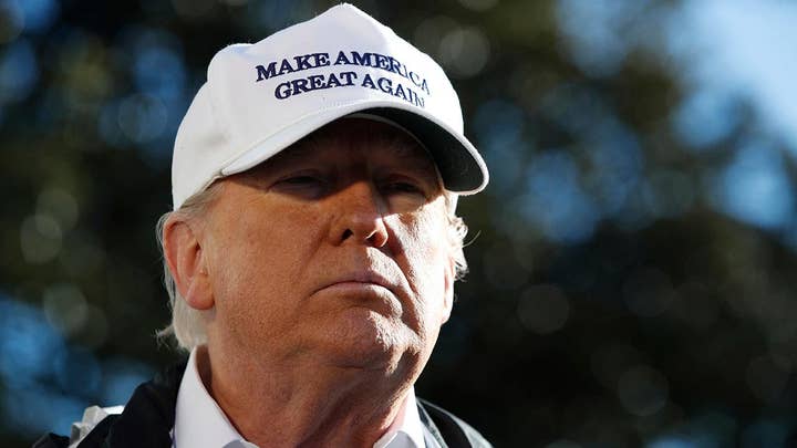 President Trump takes questions from reporters before his departure to the southern border in McAllen, Texas