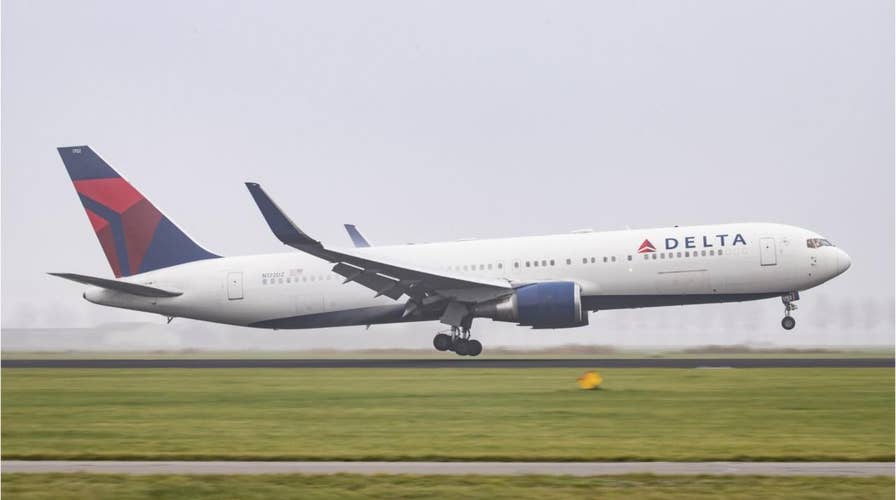 Delta Air Lines plane skids off taxiway during landing