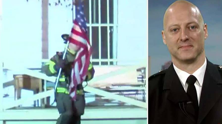 'I didn't want the flag to go up with it': Firefighter saves American flag from Vietnam veteran's burning home