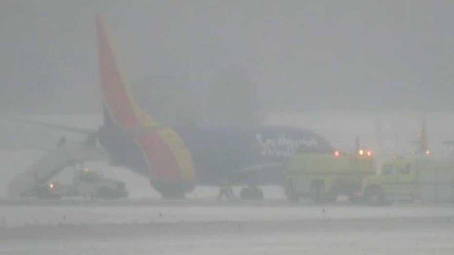 Southwest Airlines plane ‘slid onto a runway overrun area,’ prompting closure of Nebraska airport: officials