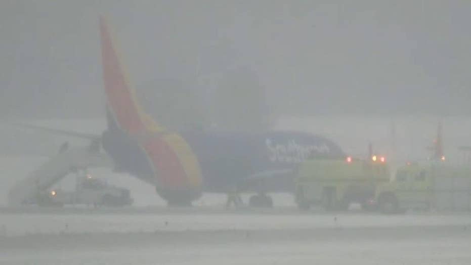 southwest airlines plane slid