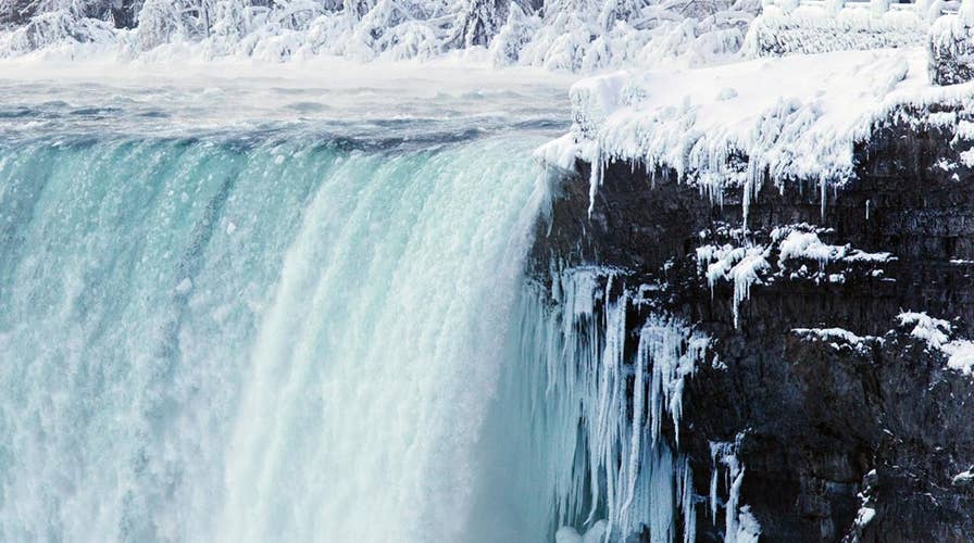 Parts of Niagara Falls freeze and look like a scenes from a Disney movie