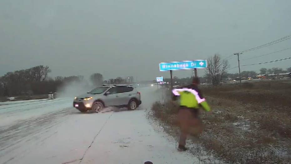 Wisconsin Deputy Nearly Hit By Vehicle After Driver Loses Control