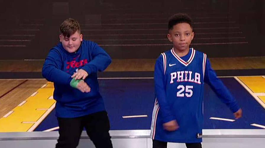 Boys from viral 76ers dance off hold rematch on Fox and Friends