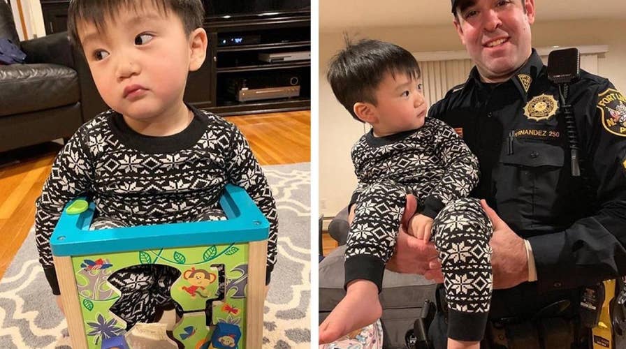 Toddler rescued by police after getting stuck inside toy