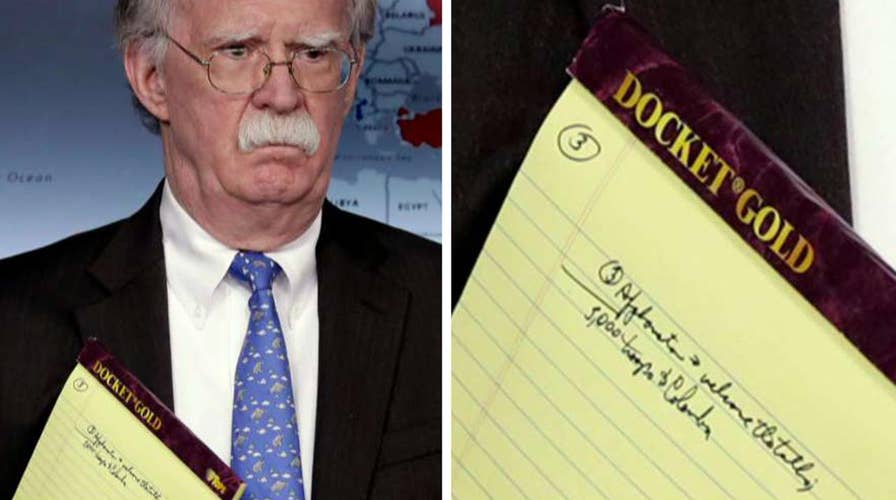 Pressuring Maduro: Notes on John Bolton's legal pad hint at troop deployment