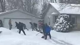 Wisconsin High School Wrestlers Wrestle Snowfall Into Submission | Fox News