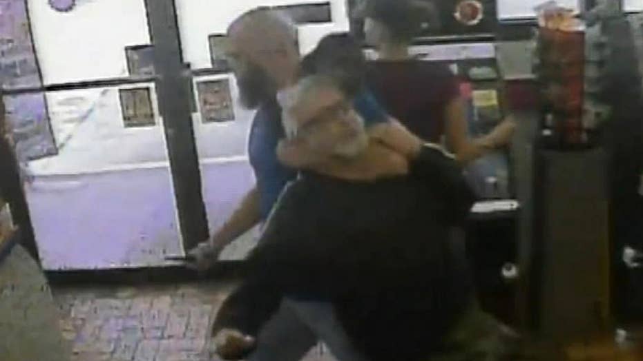 Gas station clerk puts would-be robbery suspect in chokehold