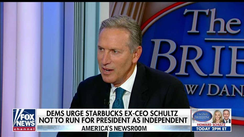 Howard Schultz hits back at Dems decrying possible 2020 bid: They ‘need a little bit less caffeine’
