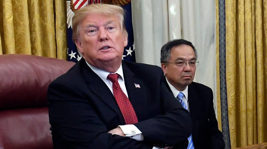 President Trump and Chinese vice premier make remarks amid trade talks