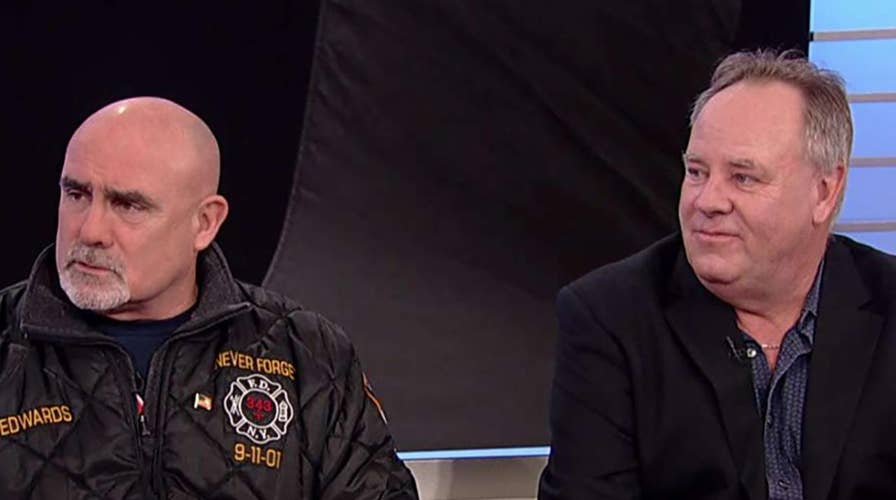 Retired 9/11 first responders honor discarded, vandalized American flag in NYC