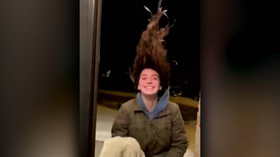 Frigid polar vortex temperatures freeze Iowa woman’s hair in place