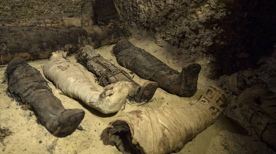 Dozens of human mummies found in Egyptian tombs