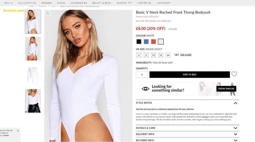 Online retailer's high-cut front thong bodysuit gets backlash