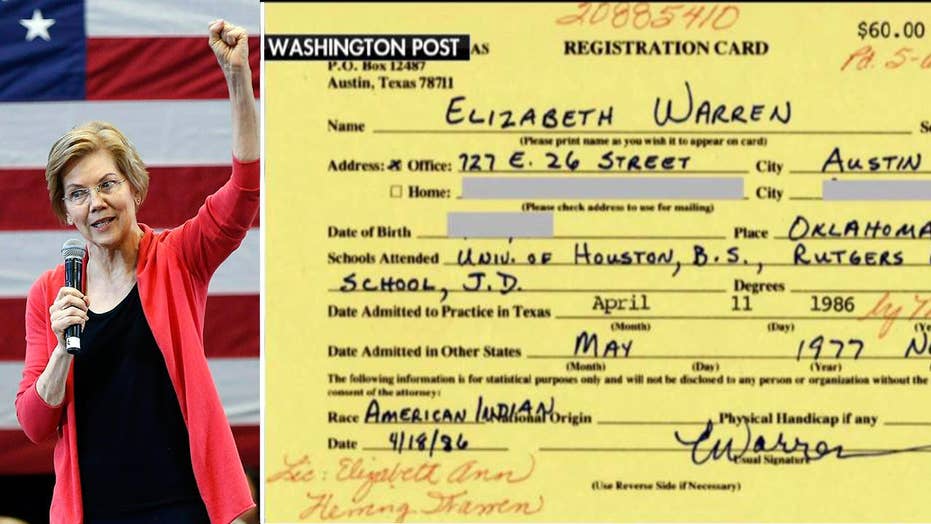 warren elizabeth indian american race bar texas kayleigh mcenany instagram senator state registration cheney document claiming claims harassment bullying removed