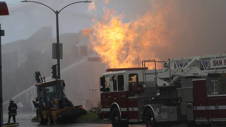 Powerful gas explosion sparks three alarm fire in San Francisco