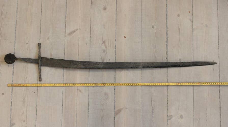 Intact Middle Ages sword found during a sewer excavation