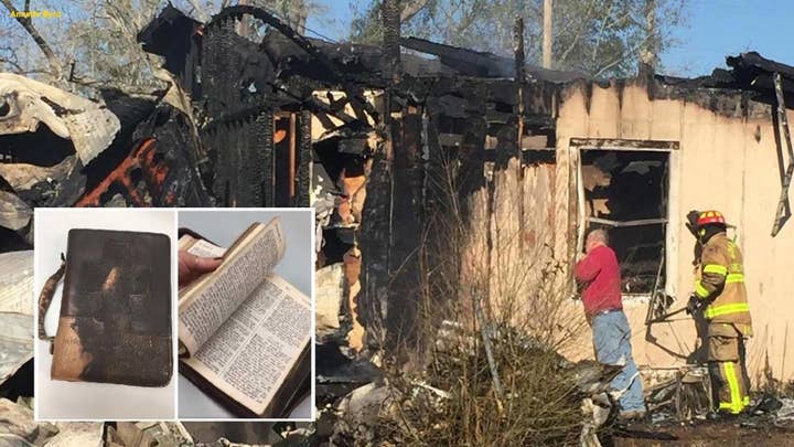 Alabama man says it was a sign from God when his grandfather's Bible survived a massive house fire