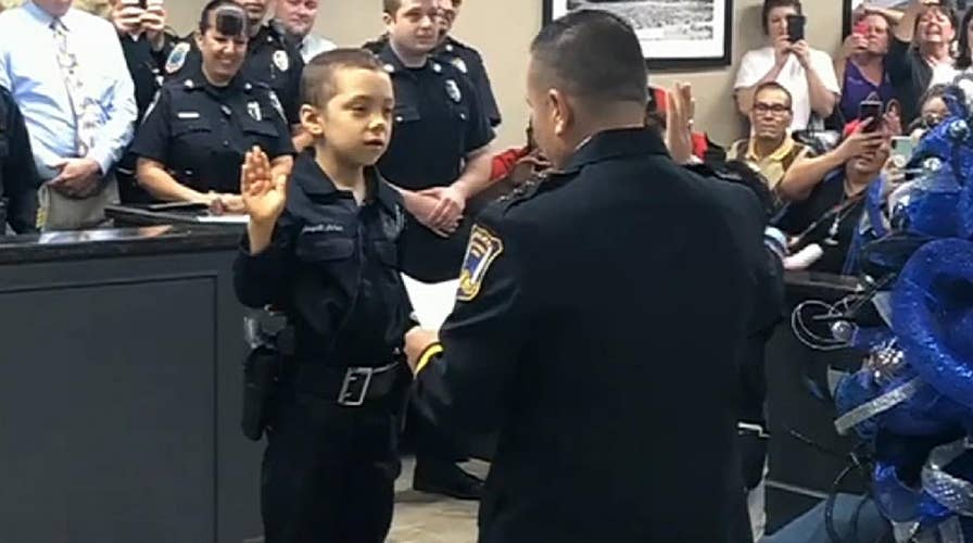 6-year-old girl battling cancer sworn in as an honorary police officer, fulfilling her dream