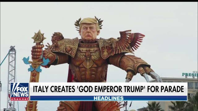 LOOK: Massive 'God Emperor Trump' Float Rolls Through Parade In Italy ...