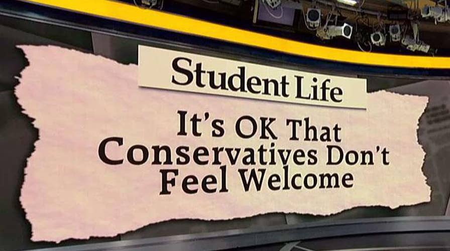 Washington University student newspaper writer says it's ok that conservatives don't feel welcome on campus