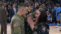 Army soldier returns home, surprises mother at Sacramento Kings game