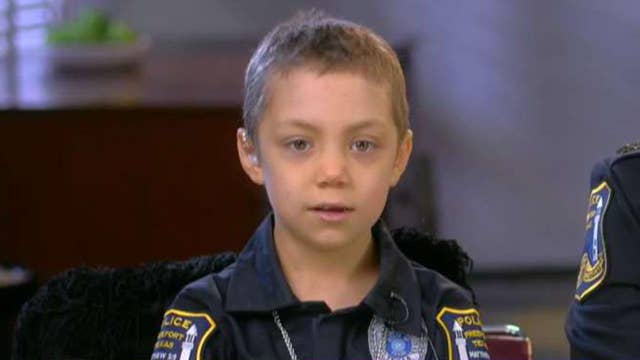 Brave 6-year-old battling cancer sworn in as honorary police officer