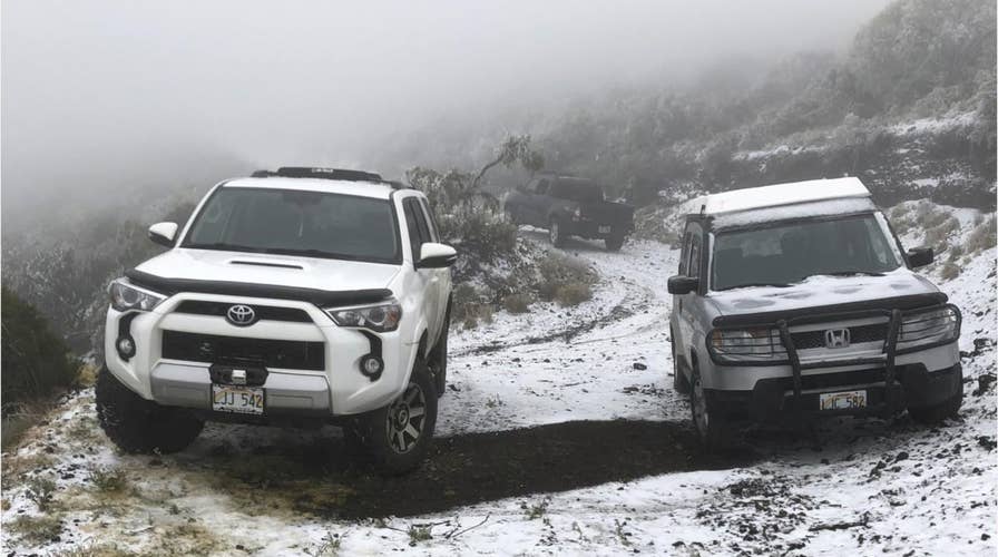 Hawaii sees unusual snow from strong winter storm